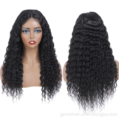 GMwigs Drop Shipping 150% transparent Cuticle Aligned Human Hair lace front Wig wate wave vrigin human hair wig for black women